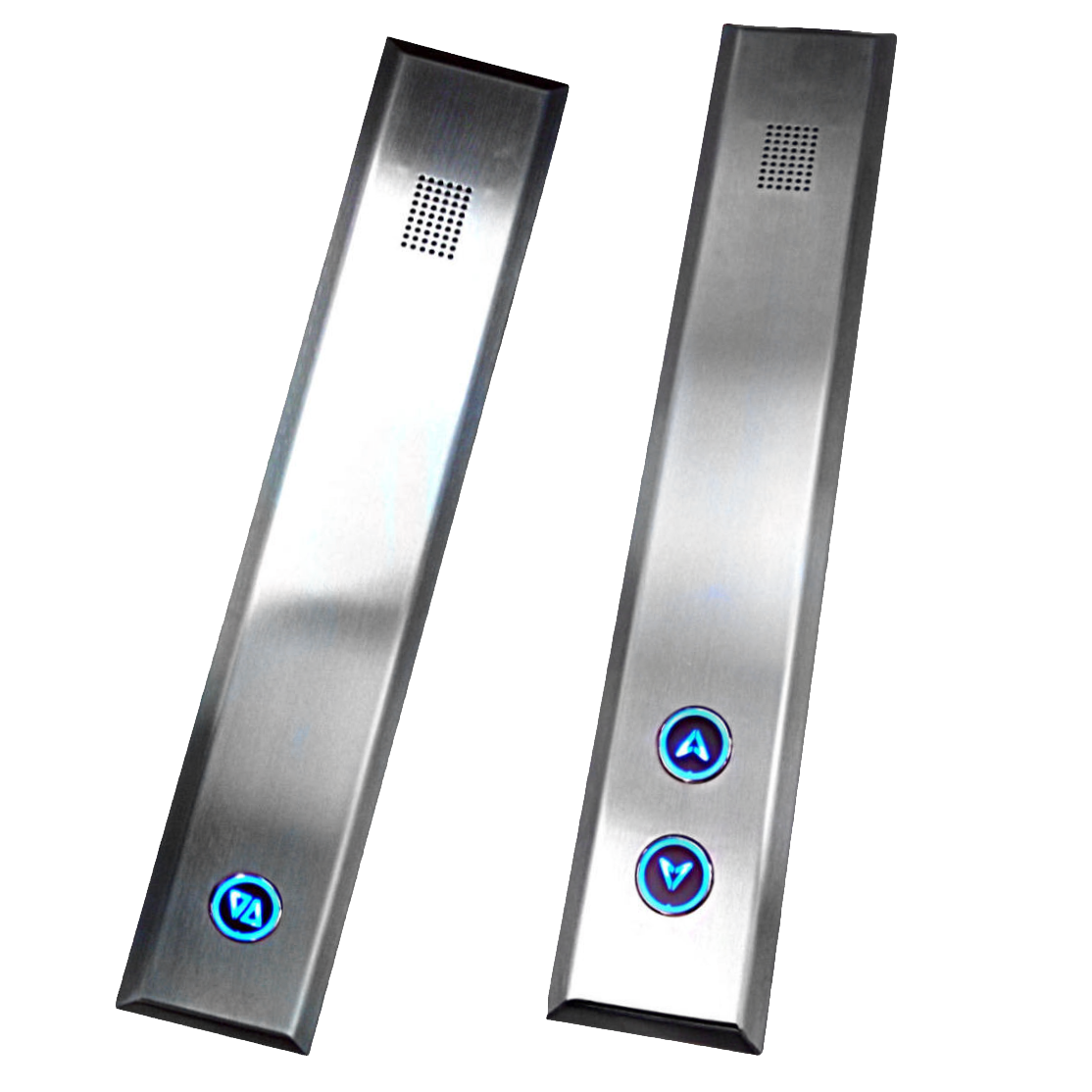 Surface mounted long landing push station with vandal resistant Dot